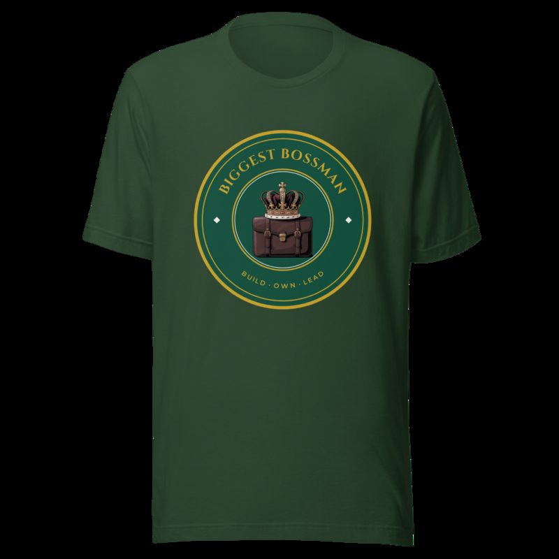 Biggest Bossman Crown Crest Tee Forest