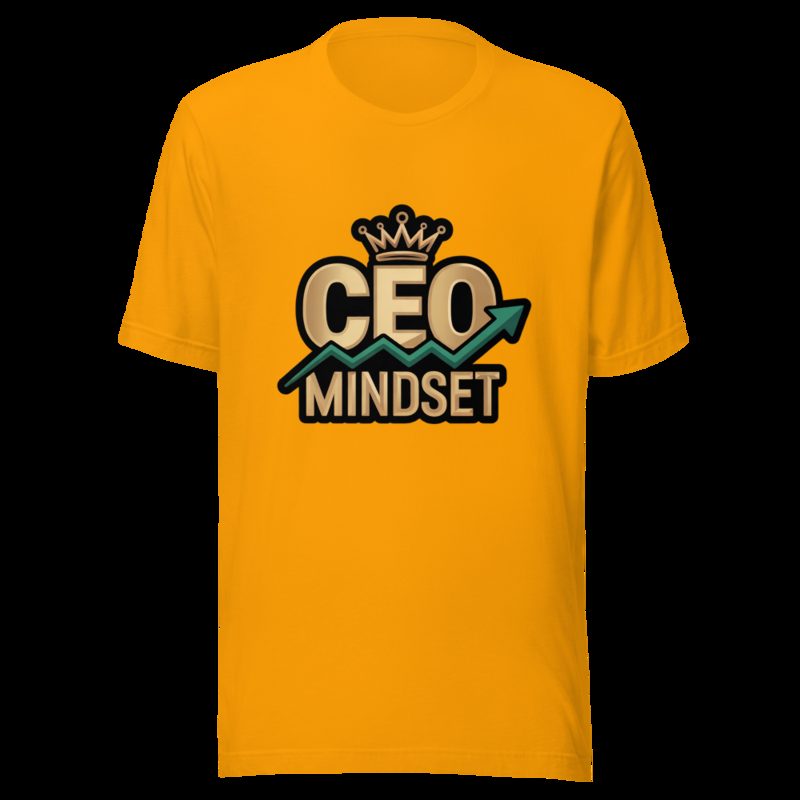Biggest Bossman CEO Mindset Tee Gold