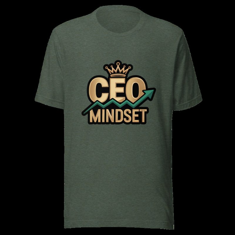 Biggest Bossman CEO Mindset Tee Heather Forest
