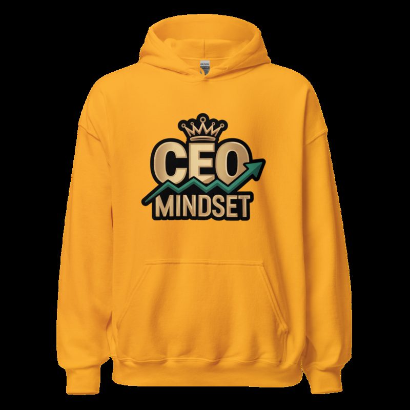Biggest Bossman CEO Mindset Hoodie Gold