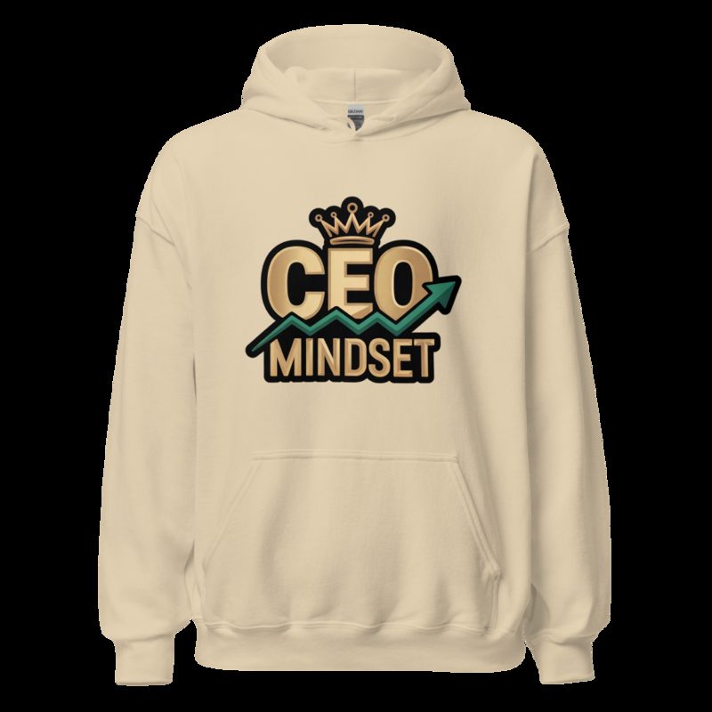 Biggest Bossman CEO Mindset Hoodie Sand