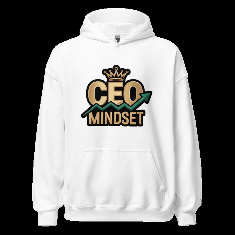 Biggest Bossman CEO Mindset Hoodie White