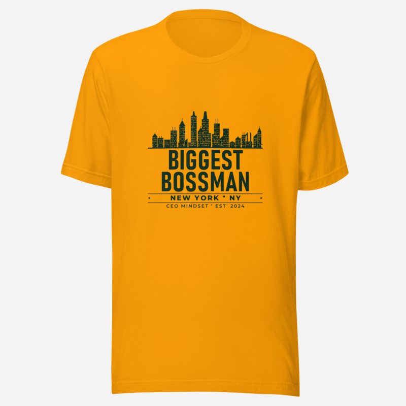 Biggest Bossman New York Badge Tee Gold