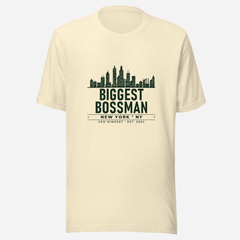 Biggest Bossman New York Badge Tee in Natural
