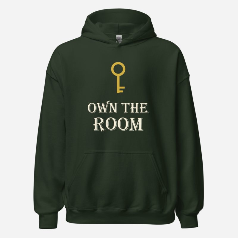 Biggest Bossman Own The Room Hoodie in Forest Green
