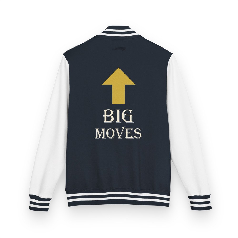 Biggest Bossman Big Moves Varsity Jacket Oxford Navy/Arctic White