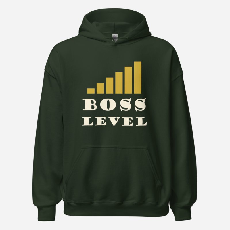 Biggest Bossman Boss Level Hoodie Forest Green
