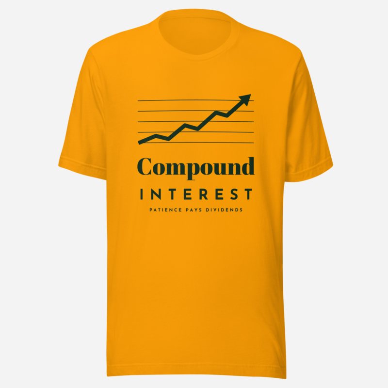 Biggest Bossman Compound Interest Tee Gold