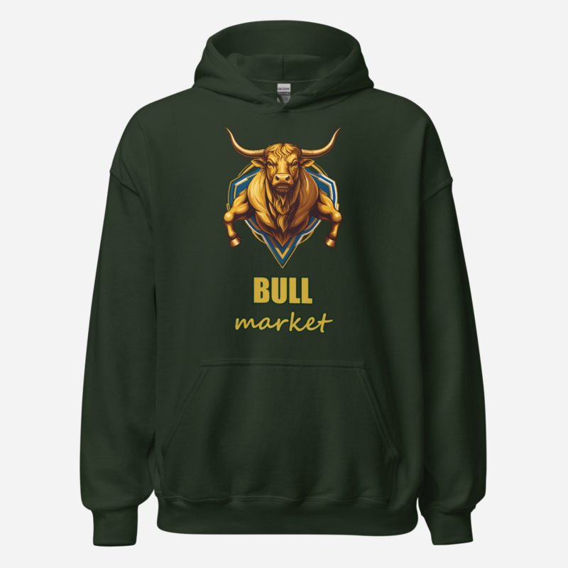 Biggest Bossman Bull Market Premium Hoodie in Forest Green