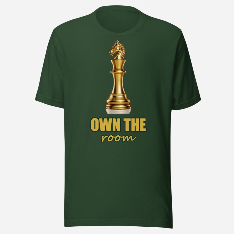 Biggest Bossman Own The Room Chess Knight Tee in Forest