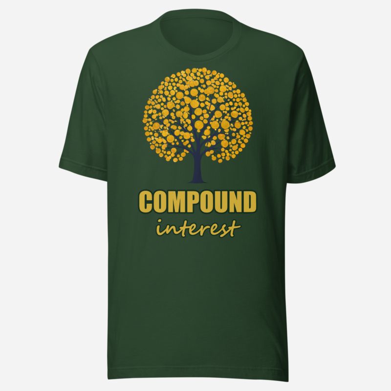 Biggest Bossman Compound Interest Money Tree Tee in Forest