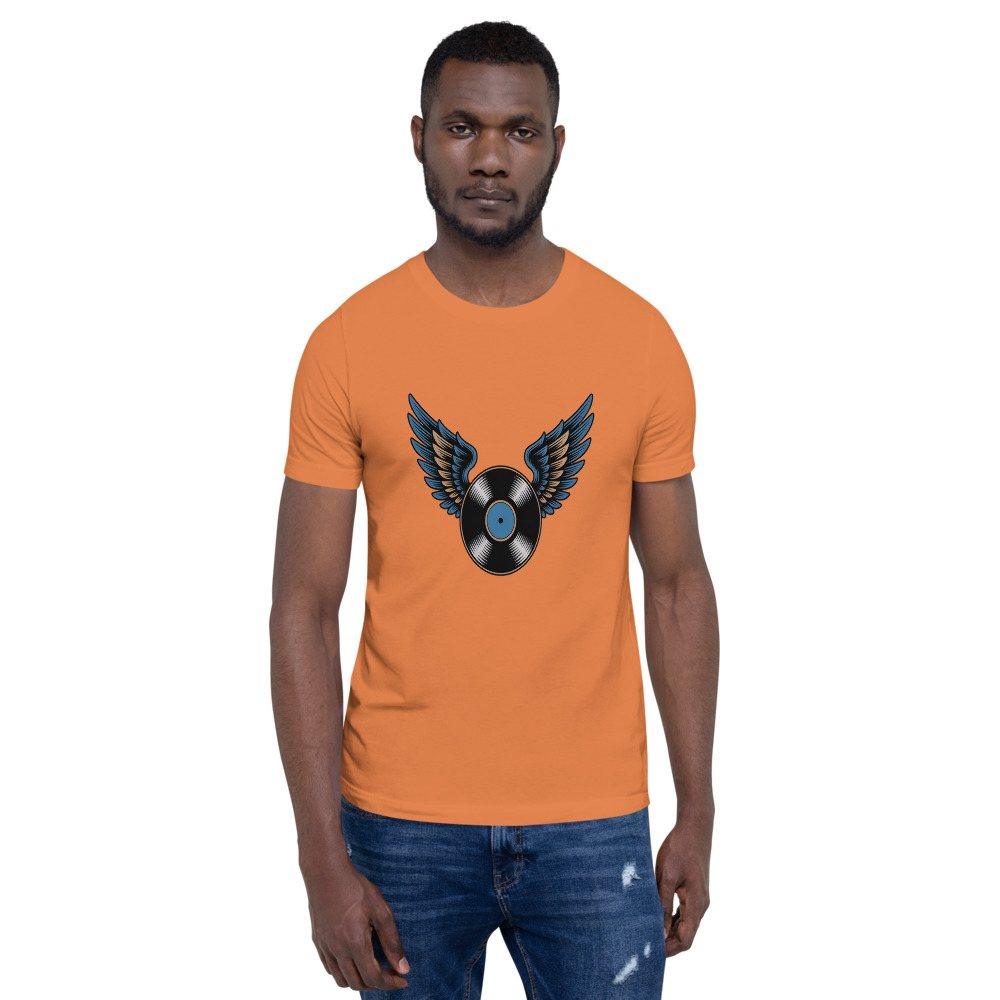 DJ Burna Winged Vinyl Icon Tee Front