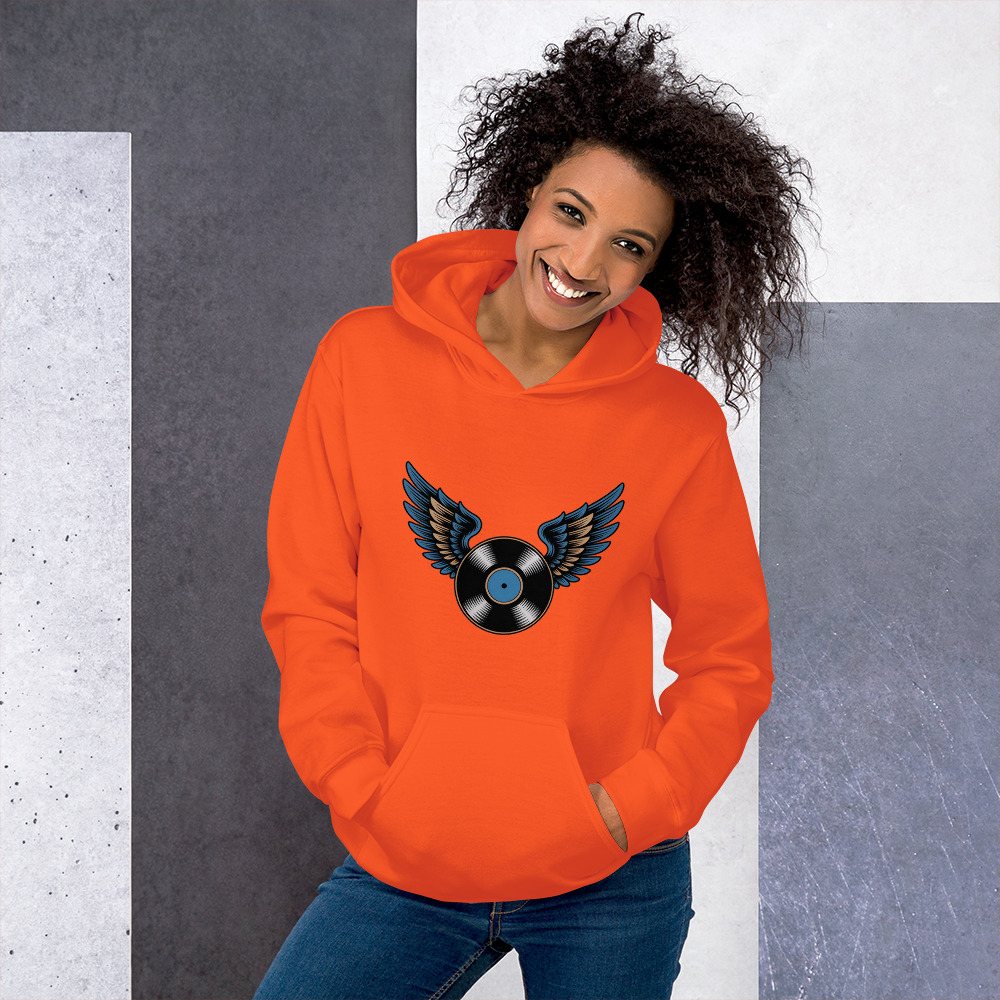 DJ Burna Winged Vinyl Icon Hoodie