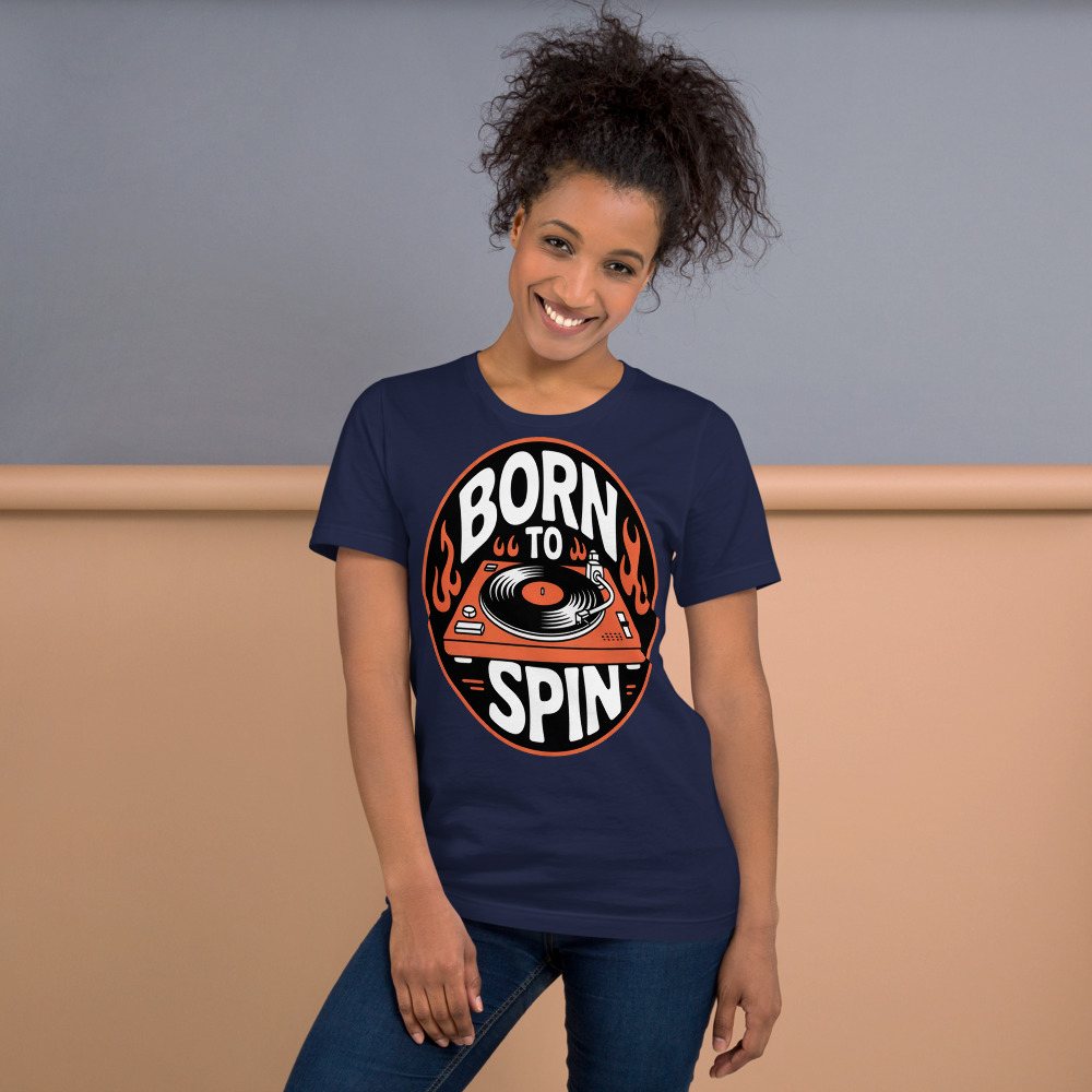 DJ Burna Born To Spin Tee Front
