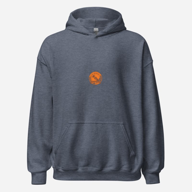DJ Burna Vinyl Crest Hoodie Heather Sport Dark Navy