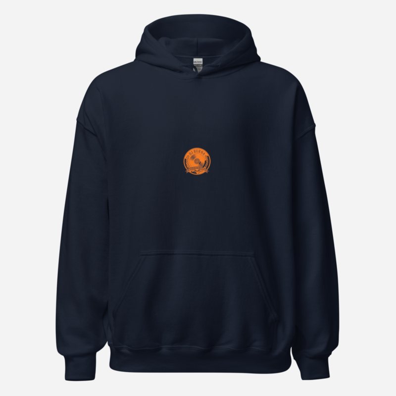 DJ Burna Vinyl Crest Hoodie Navy