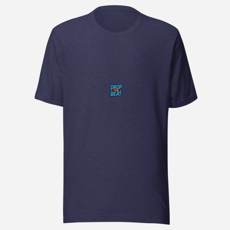 DJ Burna Drop The Beat Tee Heather Midnight Navy