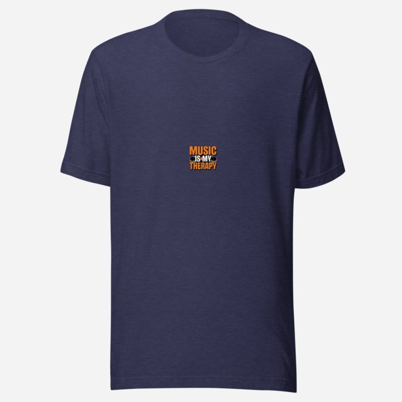 DJ Burna Music Is My Therapy Tee Heather Midnight Navy