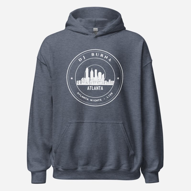 DJ Burna Atlanta Nights Crest Hoodie in Heather Sport Dark Navy