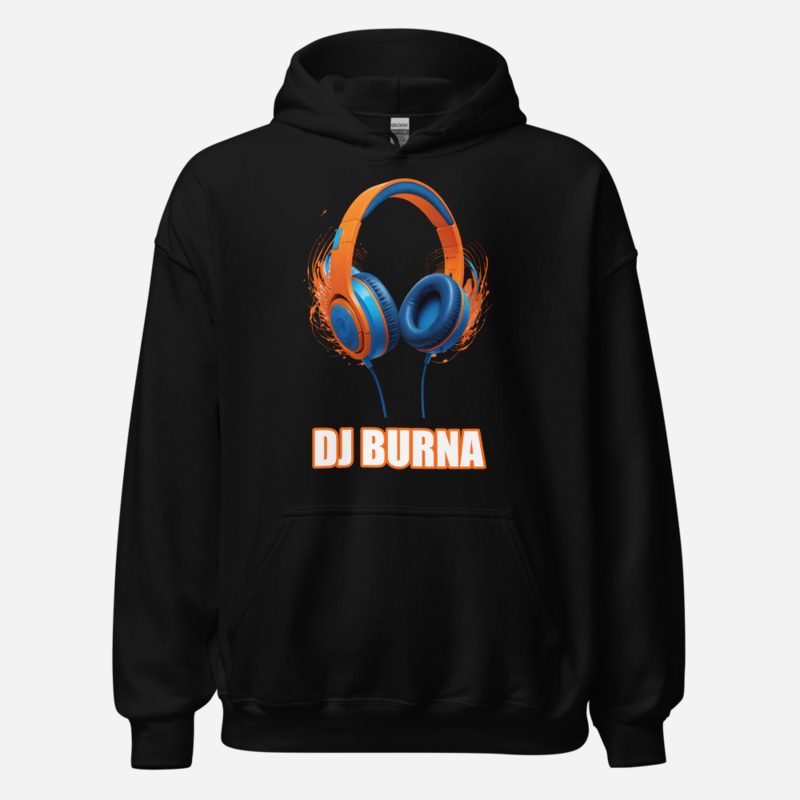 DJ Burna DJ Burna Headphones Hoodie in Black