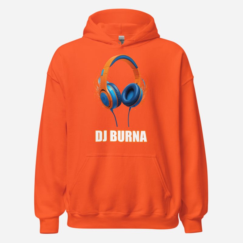 DJ Burna DJ Burna Headphones Hoodie in Orange