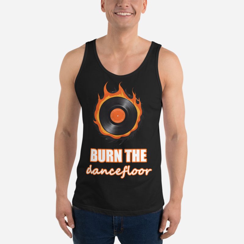 DJ Burna Burn The Dancefloor Vinyl Tank Black