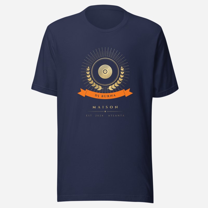 DJ Burna Maison Heraldic Emblem Tee Navy