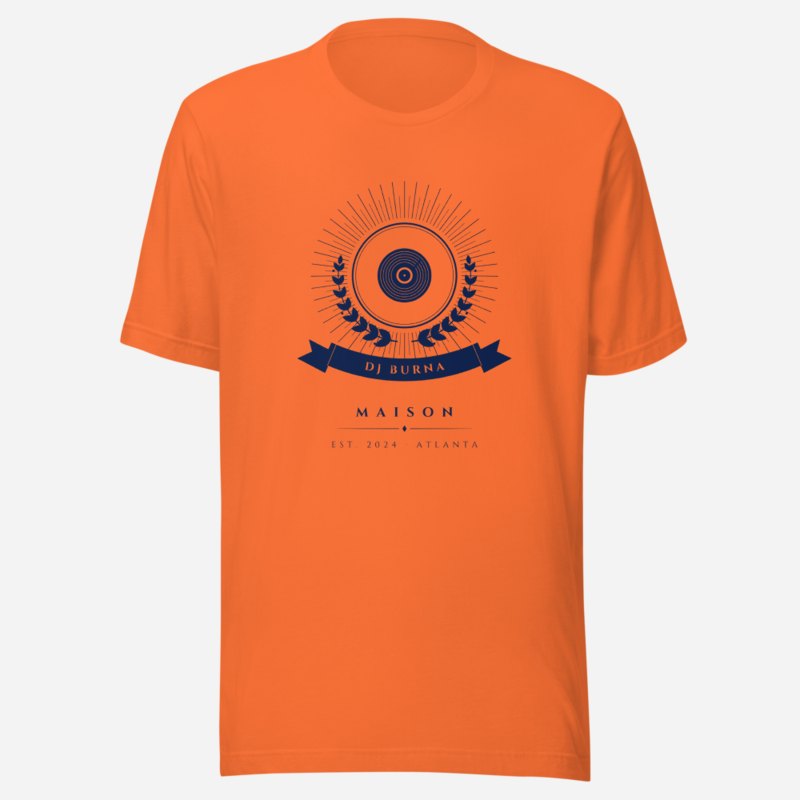 DJ Burna Maison Heraldic Emblem Tee Orange
