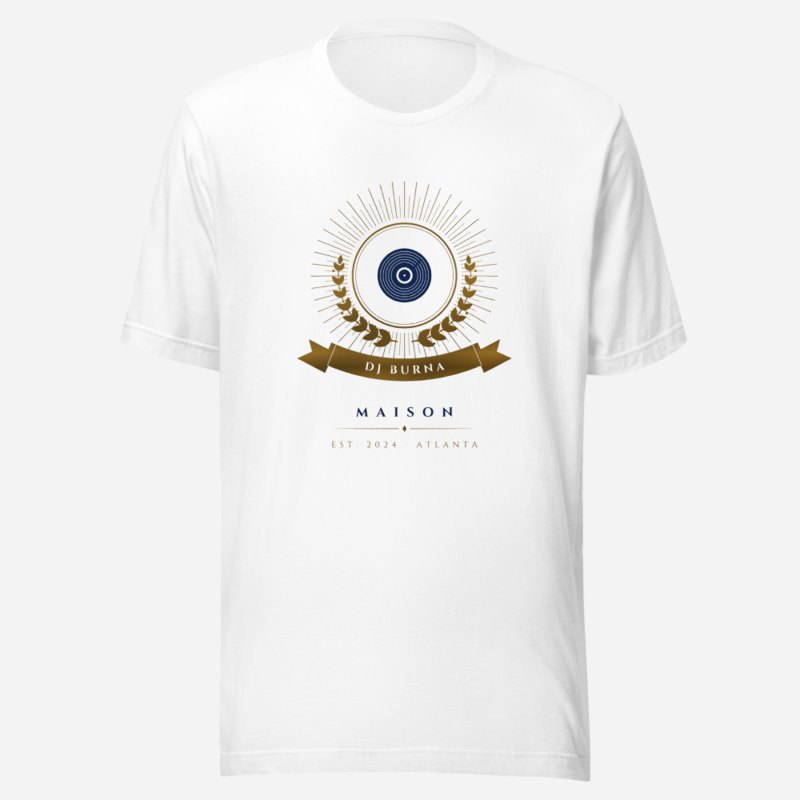 DJ Burna Maison Heraldic Emblem Tee White
