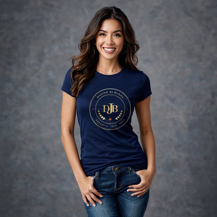 DJ Burna Maison Medallion Tee in Navy