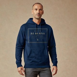 DJ Burna Maison Atelier Label Hoodie AI model