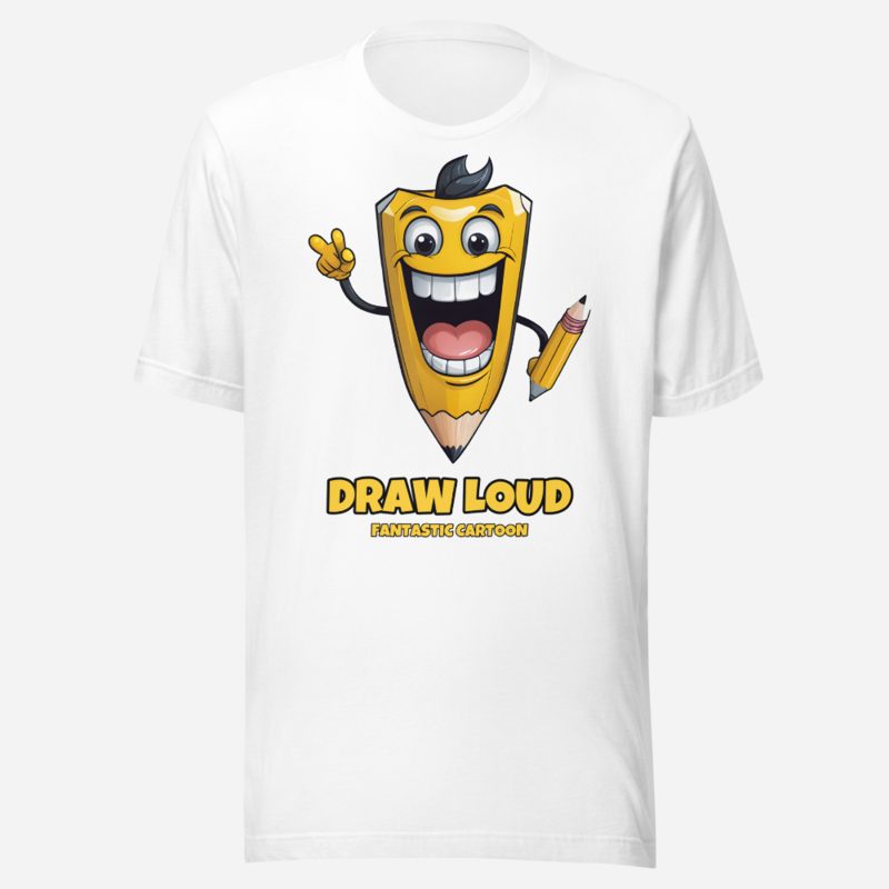 Fantastic Cartoon Draw Loud Tee White