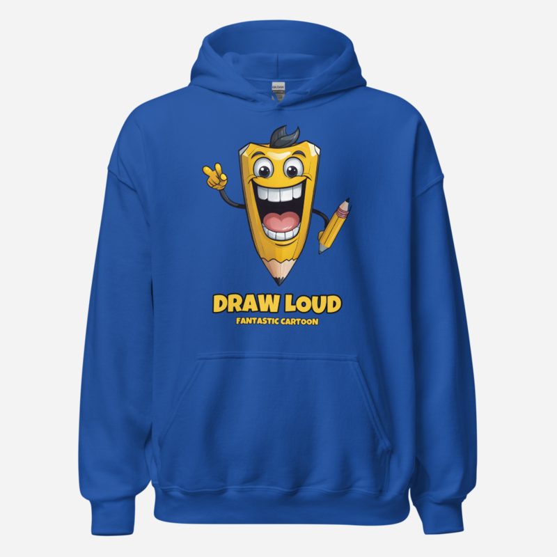 Fantastic Cartoon Draw Loud Hoodie Royal
