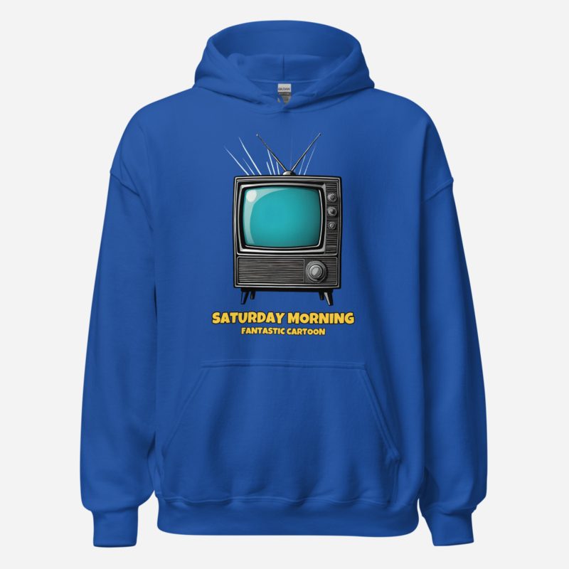 Fantastic Cartoon Saturday Morning Hoodie in Royal