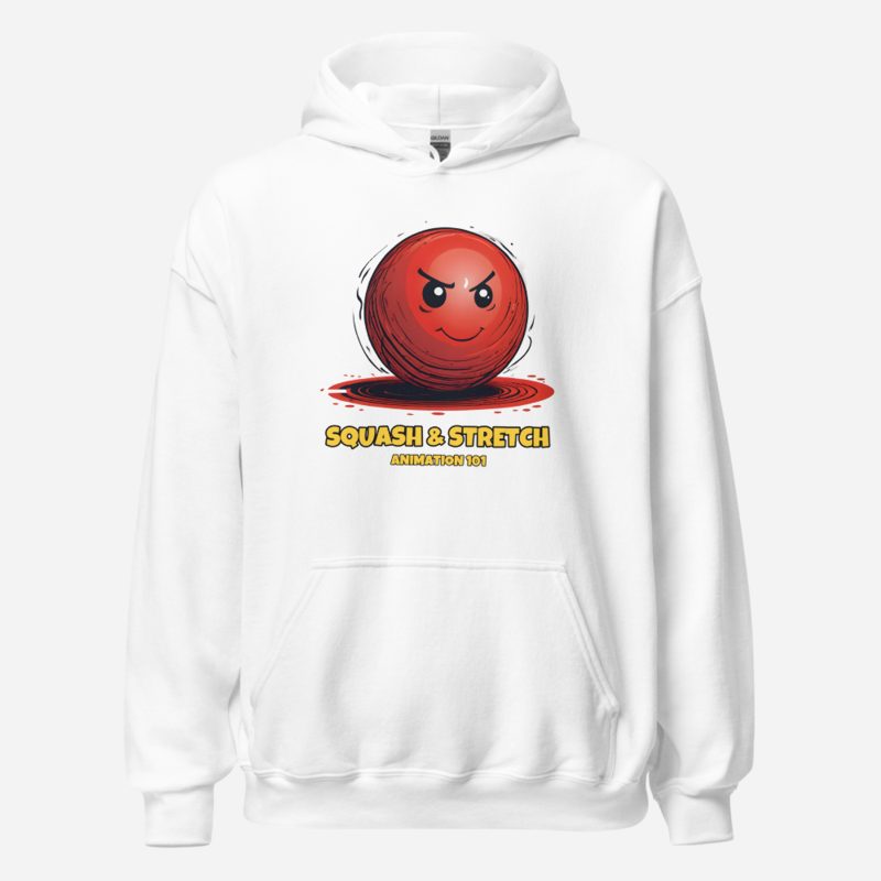 Fantastic Cartoon Squash And Stretch Hoodie White
