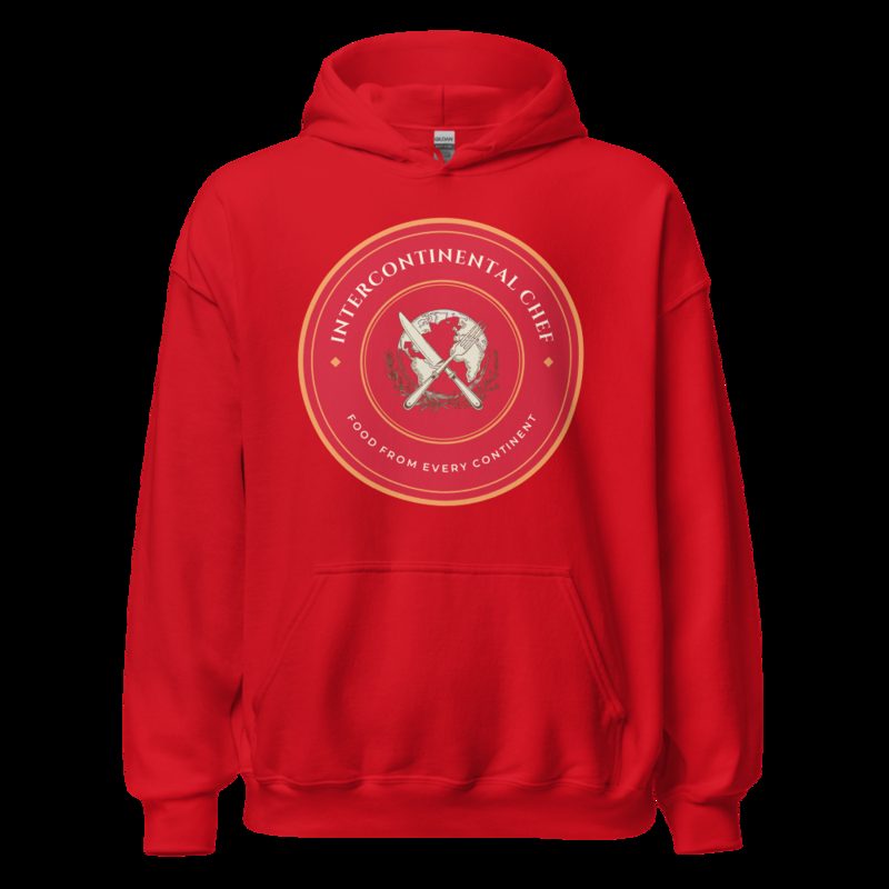 Intercontinental Chef Globe Crest Hoodie Red