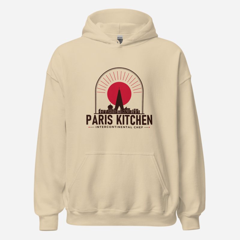 Intercontinental Chef Paris Kitchen Skyline Hoodie in Sand