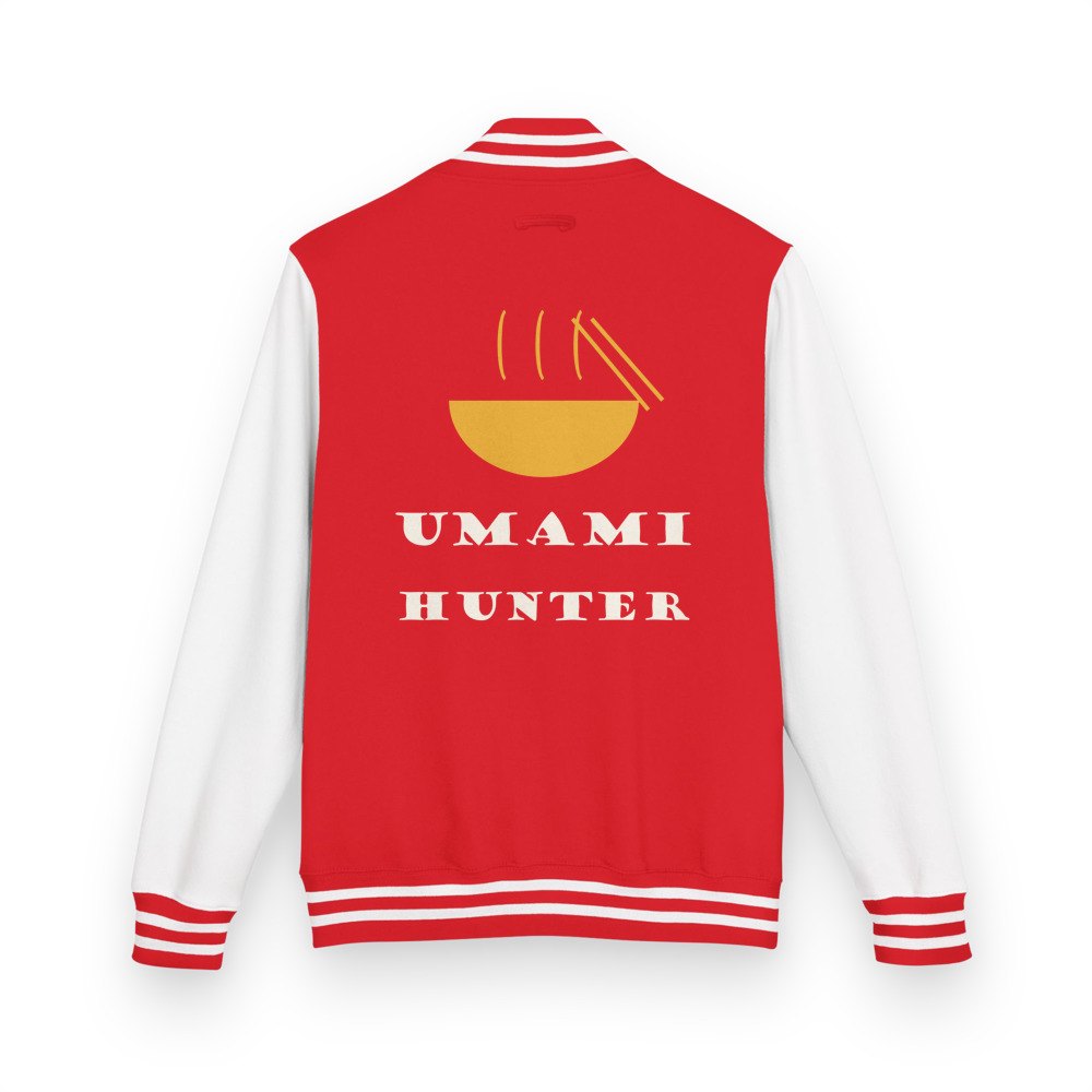 Intercontinental Chef Umami Hunter Varsity Jacket in Fire Red/Arctic White