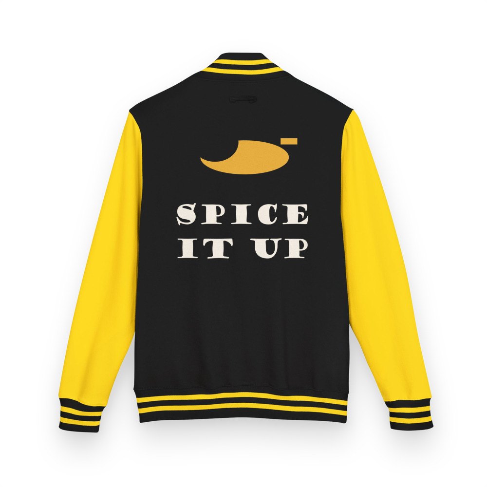 Intercontinental Chef Spice It Up Varsity Jacket Jet Black/Sun Yellow