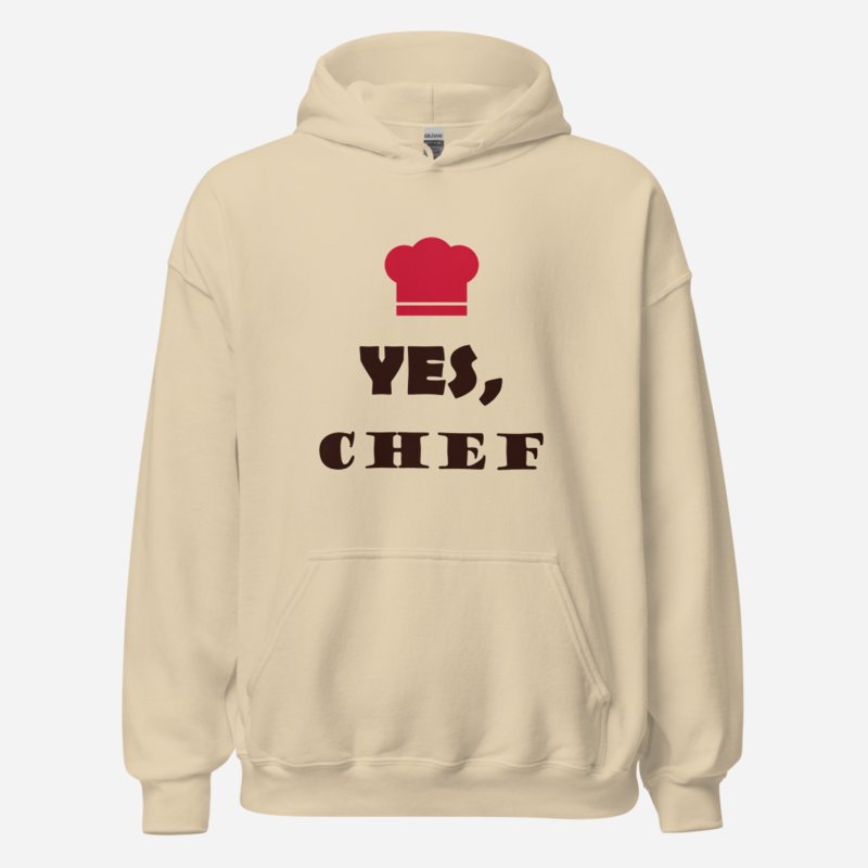 Intercontinental Chef Yes Chef Hoodie in Sand