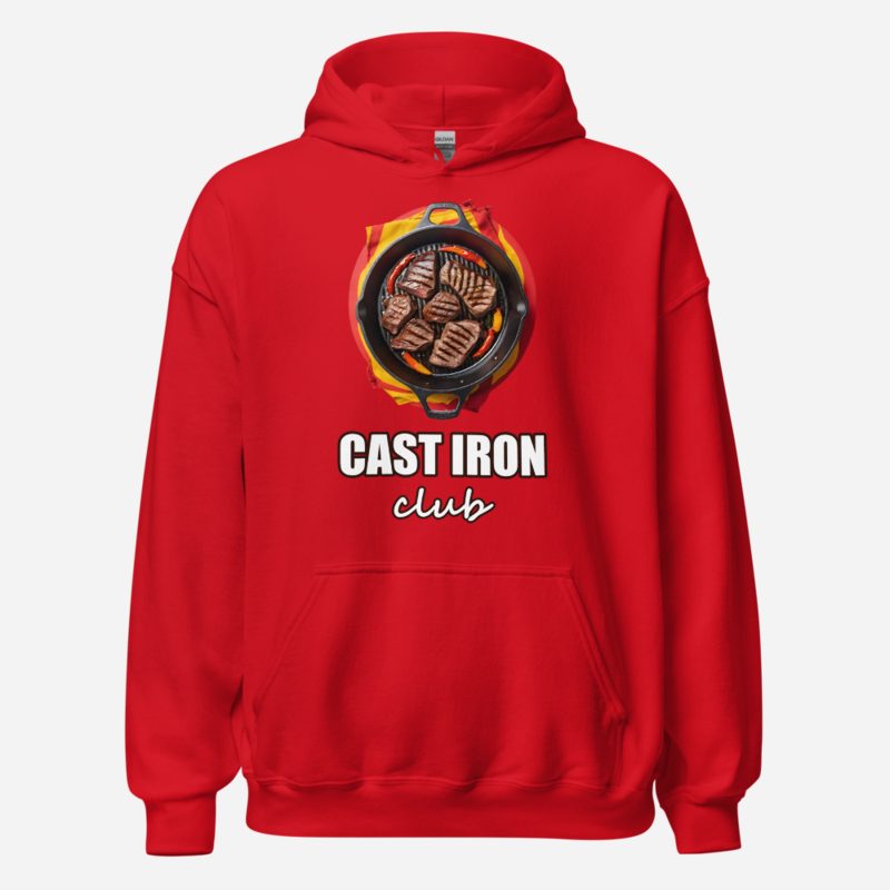 Intercontinental Chef Cast Iron Club Premium Hoodie in Red