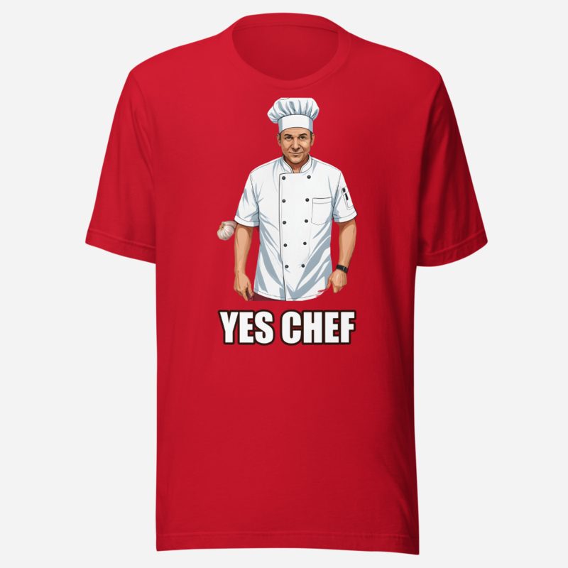 Intercontinental Chef Yes Chef Knife Herbs Tee in Red