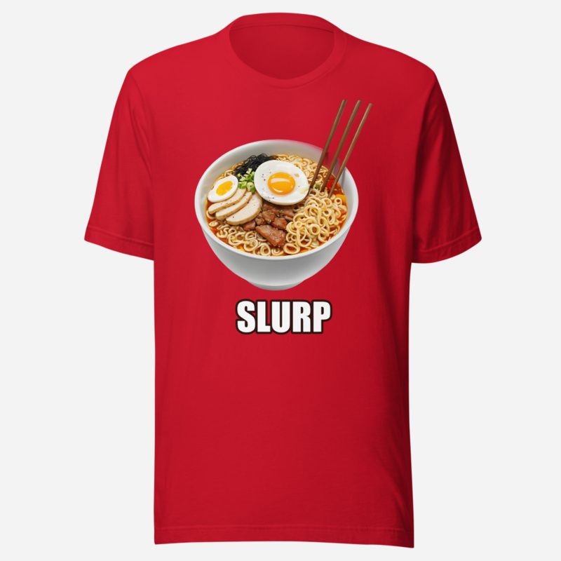 Intercontinental Chef Slurp Ramen Tee in Red