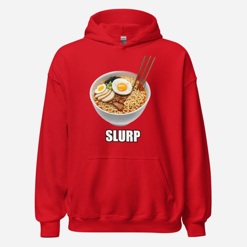 Intercontinental Chef Slurp Ramen Hoodie in Red
