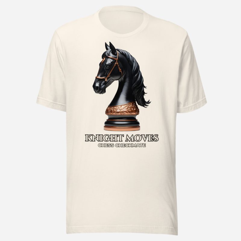 Chess Checkmate Knight Moves Tee in Vintage White