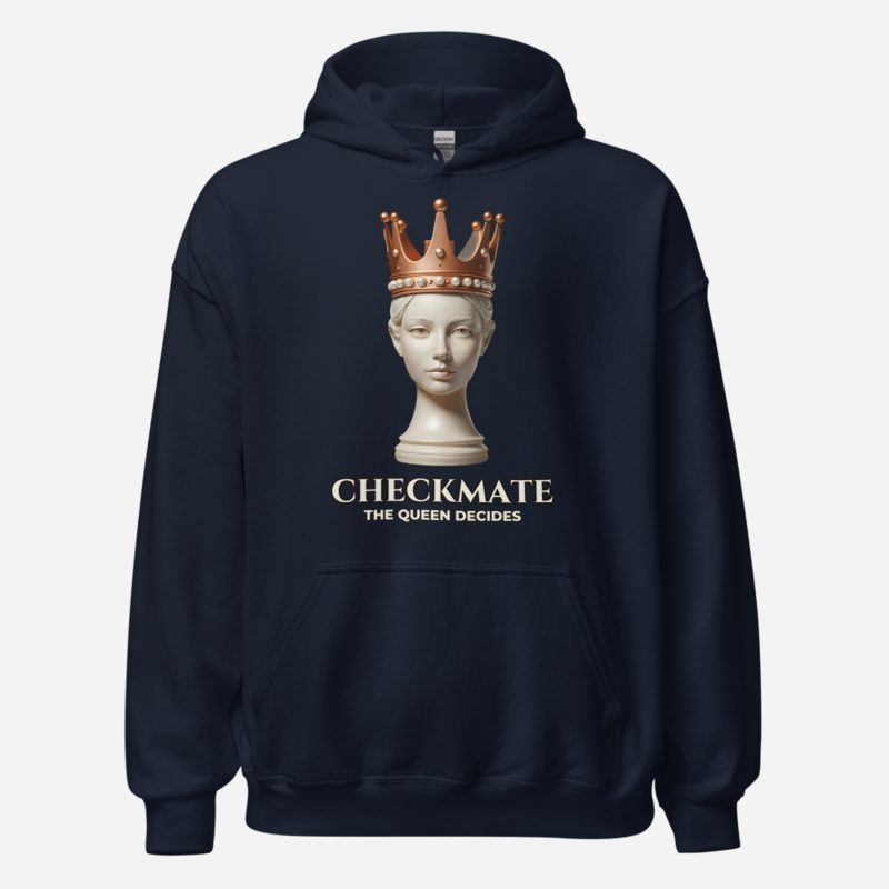 Chess Checkmate Checkmate Queen Hoodie Navy