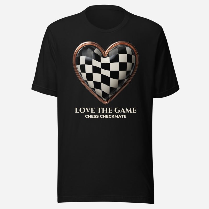 Chess Checkmate Love The Game Tee in Black
