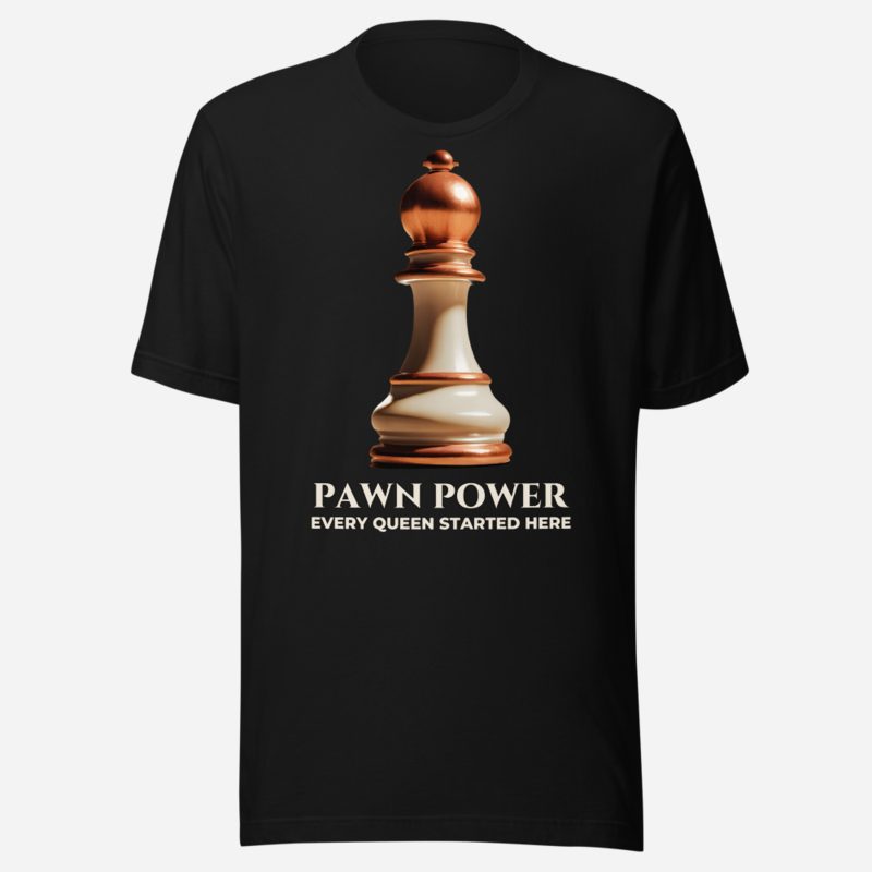 Chess Checkmate Pawn Power Tee in Black