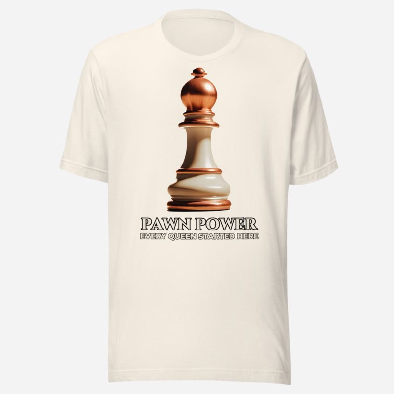 Chess Checkmate Pawn Power Tee in Vintage White