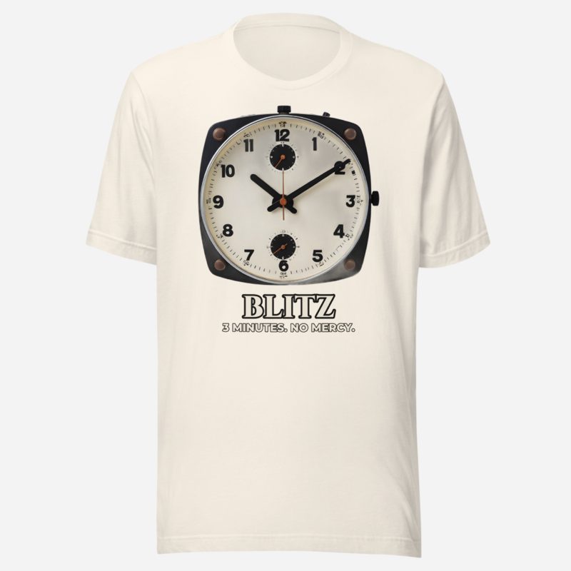 Chess Checkmate Blitz Clock Tee Vintage White